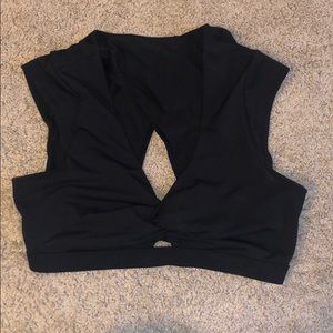 Black fabletics sports bra size medium
